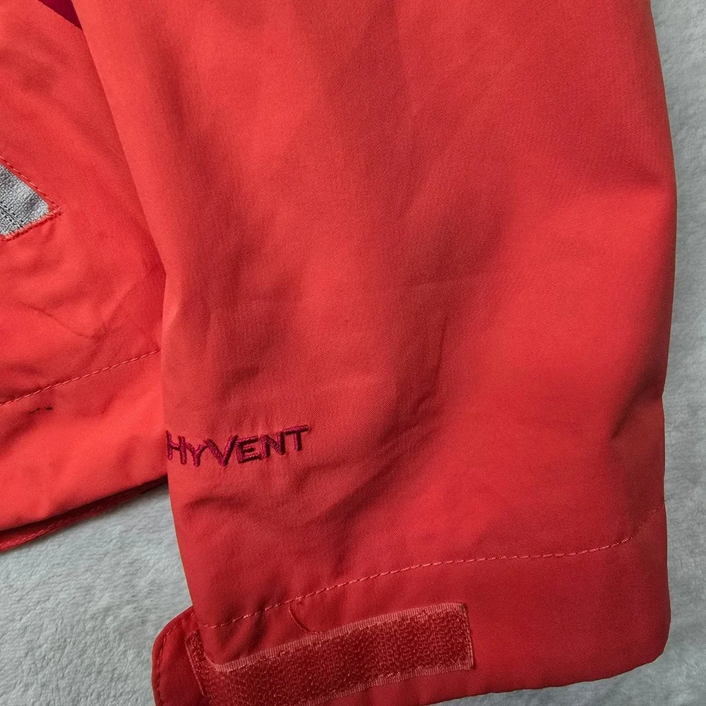 The North Face Hyvent Jacket‎ Womens Small Peach Orange Hood Rain Windbreaker